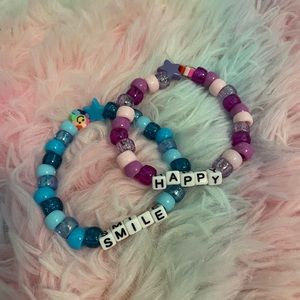 Set of handmade friendship bracelets